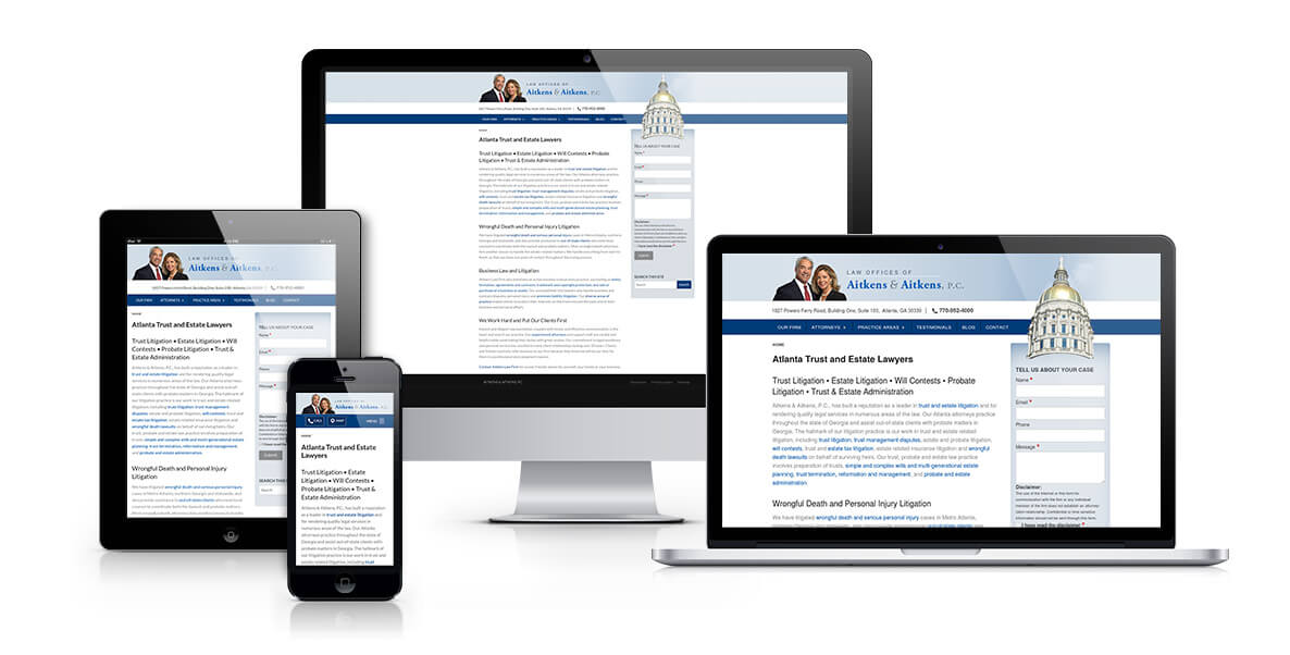 Aitkens Law Firm responsive web design