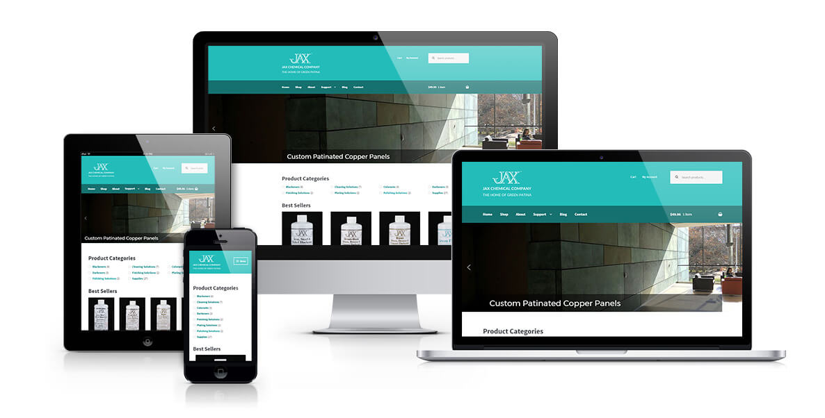 JAX Chemical responsive website design